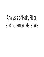 Analysis of Hair, Fiber, and Botanical.pptx