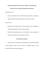 Ang Filipino Bilang Wika ng Instruksyon sa Agham (Konseptong Papel