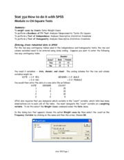 SPSS How to_Chi Square Tests