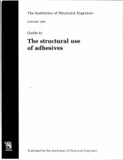 Guide to the structural use of adhesives by Institution of Structural Engineers (Great Britain). (z-