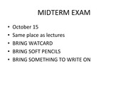 Midterm Exam Information