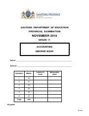 Grade 11 Provincial Exam Papers Accounting November 2018 Answer Book.pdf