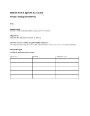 BSBPMG522 Template Task 2 - Project Management Plan Template.docx