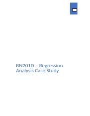 BN201D – Regression Analysis Case Study.docx