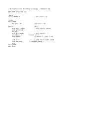 homework8b.txt - ; Microprocessor Assembly Language - Homework 8b 