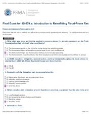 IS-279.a - Introduction to Retrofitting Flood-Prone Residential Buildings | FEMA Emergency Managemen