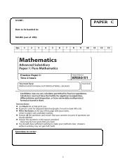 05 AS Pure Mathematics Practice Paper C.docx