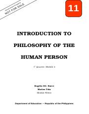 Introduction to the Philosophy of Human Person (Module Q1 Week 4).doc