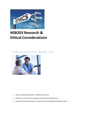 NSB203 Research & Ethical Considerations Sway Summary.pdf