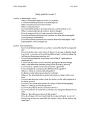 GSCI 1050 Exam 2 Study Guide