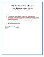 ACCT 0207 Management Accounting Group Assignment _2 Chps 7 _ 9 DLopez.pdf