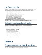 FRENCH 201 EXAM 1 STUDY GUIDE .docx