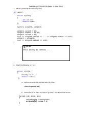 Exam 1 Sample Questions with Answers.docx - SAMPLE QUESTIONS FOR EXAM 1 ...