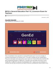 pinoybix.org-MCQ in General Education Part 12  Licensure Exam for Teachers.pdf