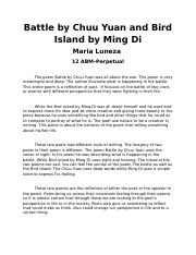 Battle by Chuu Yuan and Bird island by Ming Di.docx