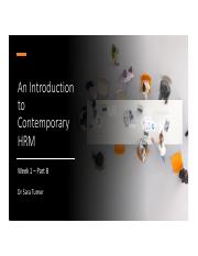 Week 1-B - Contemporary Developements - HRM lecture Slides.pdf