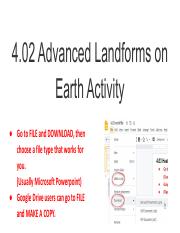 4.02 Advanced Landforms on Earth Activity.pdf
