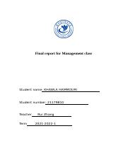 -Report of management KHAWLA HAMMOURI 21179810 (1).docx