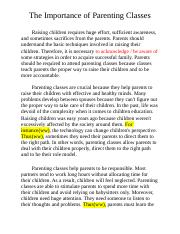 The Importance of Parenting Classes1.docx