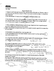 PHY 2004 Exam 1 Practice Problems