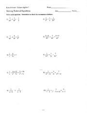 rational equations with key