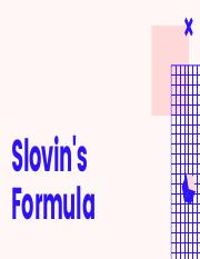 slovins formula