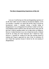 a bad experience in my life essay