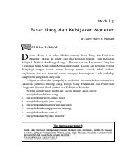 Bahan Kuliah Makro - Uang dan Kebijakan Moneter.pdf