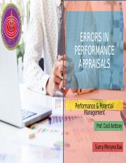 ERRORS IN PERFORMANCE APPRAISALS.pps