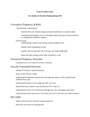 HSC 2130 Exam 2 Review Sheet