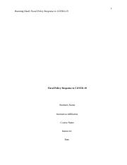 Fiscal Policy Response to COVID.docx