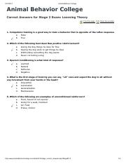 Animal Behavior College Stage 2 Exam correct answers.pdf