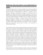 RESUMEN DEL TITULO III DEL CAPITULO V DE LA CONSTITUCION DE LA REPUBLICA DE HONDURAS REFERENTE A LAS