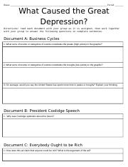 What Caused the Great Depression questions handout.docx