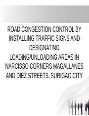 ROAD CONGESTION CONTROL BY INSTALLING ROAD MARKINGS.ppt