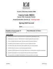 BB831 Final Exam MG Spring 2020 Version 2.docx