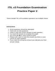 ITIL v3 Foundation Examination Practice Paper 2 2011 Syllabus.doc