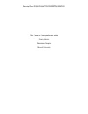 FilmCharacter Case Conceptualization Paper