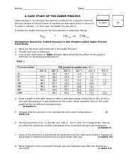 Haber Process Case Study - Assignment - Copy.docx