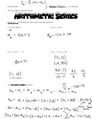 Batool Razvi - 10.2 Day 2 Notes - Arithmetic Series.pdf