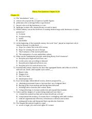 Chapters 22-26 History Test  Questions.docx