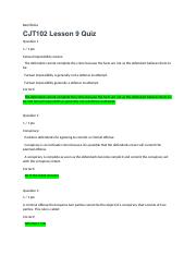 CJT102 Lesson 9 Quiz.docx