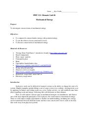 phy 111 remote lab 06 - mechanical energy.pdf