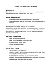 Chapter 8-Empowering and Delegating NOTES.docx