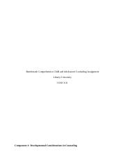 Benchmark Comprehensive Child and Adolescent Counseling Paper.docx