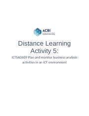 ICTSAD609 Distance Learning Activity 5 (1).docx