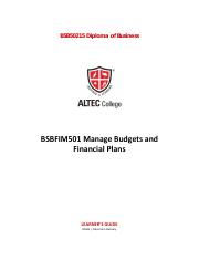 Learner Guide_BSBFIM501 Manage Budgets & Financial Plans.pdf