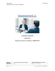Assessment 2 Organise Bussiness meetings.docx