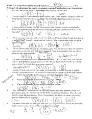 homework practice independent and dependent events