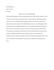 Reflection on Annotated Bibliography-2.docx